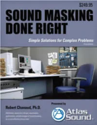 Sound Masking Done Right: Simple Solutions for Complex Problems