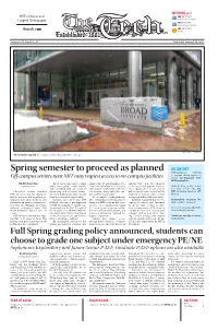 Spring Semester to Proceed As Planned