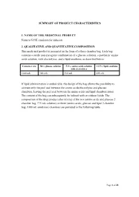 Summary of Product Characteristics 1. Name Of