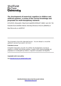 The Development of Numerical Cognition in Children and Artificial