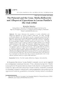 The Polaroid and the Cross. Media-Reflexivity and Allegorical Figurations in Lucian Pintilie's The