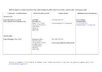 Contact List of Lord Lieutenants and Clerks