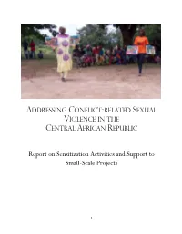 Report on Sensitization Activities and Support to Small-Scale Projects