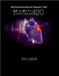 SYLLABUS Table of Contents CME Information / 2 Faculty / 4 Faculty Biographies / 11