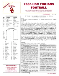 2005 USC Trojans Football Combined Team Statistics (As of Oct