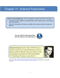 Chapter 31: Antenna Parameters