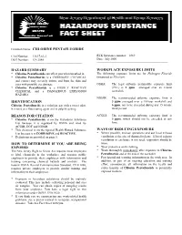 Chlorine Pentafluoride Hazard Summary