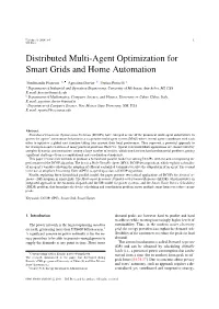Distributed Multi-Agent Optimization for Smart Grids and Home Automation