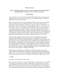 Graham Oppy Logic and Theism Is a Very Fine Book, Crammed With