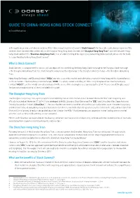 GUIDE to CHINA-HONG KONG STOCK CONNECT by David Richardson