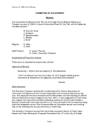 January 22, 2008 C of a Minutes Page 1
