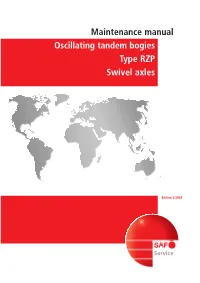 Oscillating Tandem Bogies Type RZP Swivel Axles
