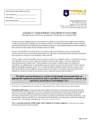 Permanent Disability Form
