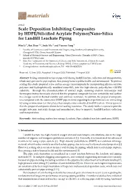 Scale Deposition Inhibiting Composites by HDPE/Silicified