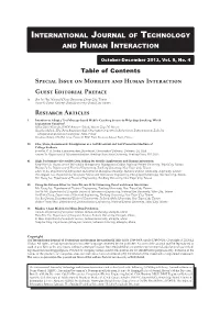 Special Issue on Mobility and Human Interaction Guest Editorial Preface