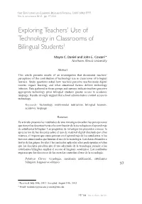 Exploring Teachers' Use of Technology in Classrooms