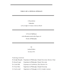 Public Art: a Critical Approach