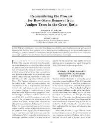 Reconsidering the Process for Bow-Stave Removal from Juniper Trees in the Great Basin