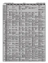 Sunday Morning Grid 4/20/14 Latimes.Com/Tv Times