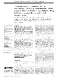 Systematic Survey of Variants in TBX1 in Non-Syndromic Tetralogy of Fallot Identifies a Novel 57 Base Pair Deletion That Reduces