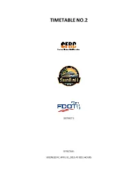 Timetable No.2