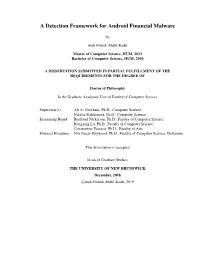 A Detection Framework for Android Financial Malware