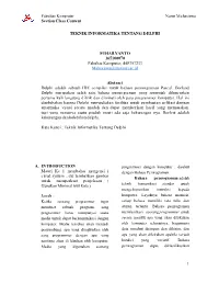 Fakultas Komputer Name Mahasiswa Section Class Content 1 TEKNIK