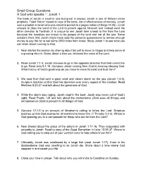 Jonah 1 the Book of Jonah Is Small in Size but Great in Impact