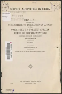 SOVIET ACTIVITIES in CUBA UM Cn