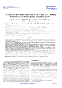 The Ultracool-Field Dwarf Luminosity-Function and Space