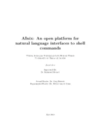 Ainix: an Open Platform for Natural Language Interfaces to Shell Commands