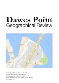 Dawes Point Geographical Review