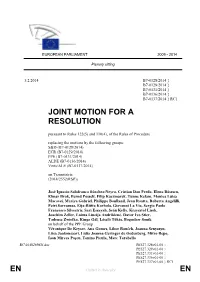 En En Joint Motion for a Resolution