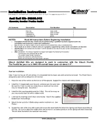 Installation Instructions Eibach Springs, Inc