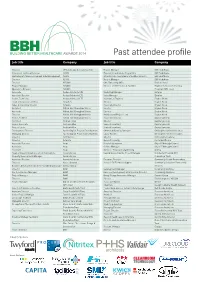 Past Attendee Profile