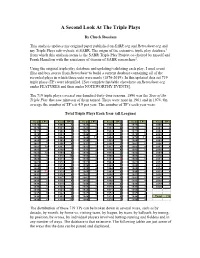 Triple Plays Analysis