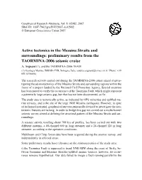 Active Tectonics in the Messina Straits and Surroundings: Preliminary Results from the TAORMINA-2006 Seismic Cruise A