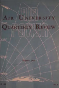Air University Quarterly Review: Spring 1950, Volume III, Number 4