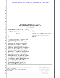 COMPLAINT for DECLARATORY 11 JUDGMENT and INJUNCTIVE V