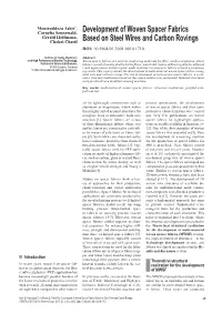Development of Woven Spacer Fabrics Based on Steel Wires and Carbon Rovings