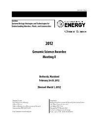 GSP PI Meeting 2012 Abstracts