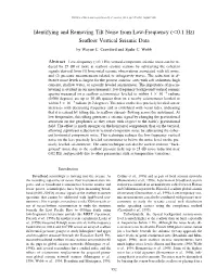Identifying and Removing Tilt Noise from Low-Frequency (0.1