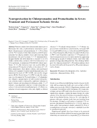 Neuroprotection by Chlorpromazine and Promethazine in Severe Transient and Permanent Ischemic Stroke