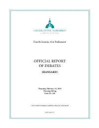Official Report of Debates (Hansard)
