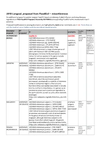 2018 Langual Proposal from Foodex2 – Miscellaneous