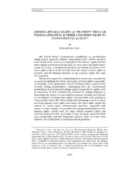 Defining Riparian Rights As “Property” Through Takings Litigation: Is There a Property Right to Environmental Quality?