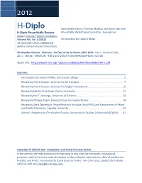 H-Diplo Roundtables, Vol. XIV, No. 1