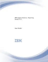 IBM Cognos Analytics - Reporting Version 11.1