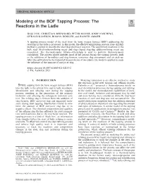 Modeling of the BOF Tapping Process: the Reactions in the Ladle