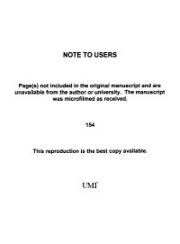 Note to Users
